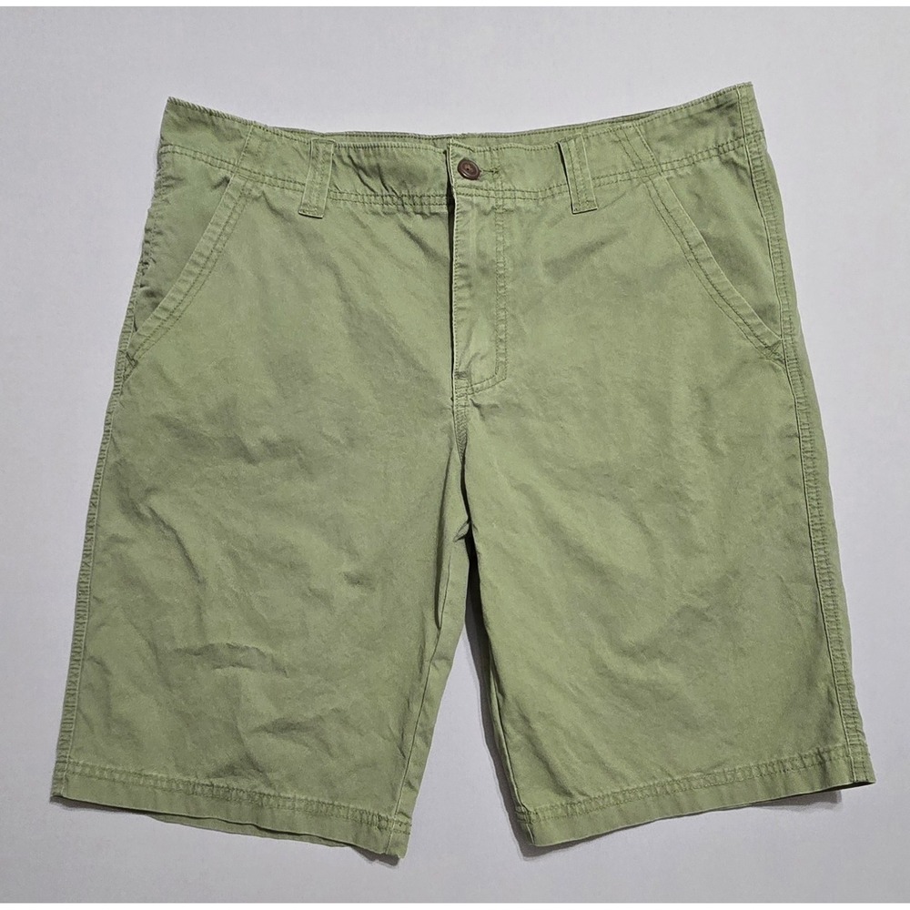 Mossimo Supply Co Chino Shorts W38 Olive Green Cotton Twill Flat Front Mens